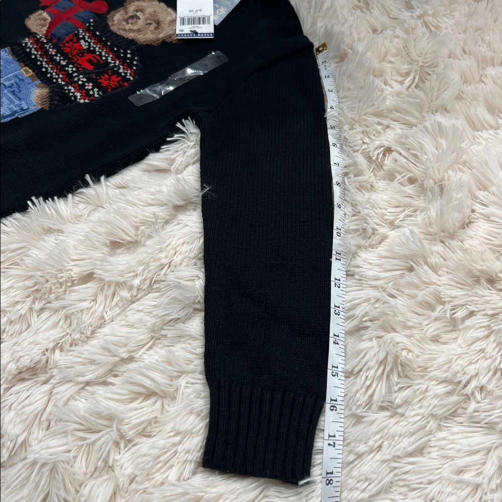 🎉Host Pick 2x🎉Polo Ralph Lauren Boys Black Polo Bear Sweater - Size S (8) - Picture 7 of 12
